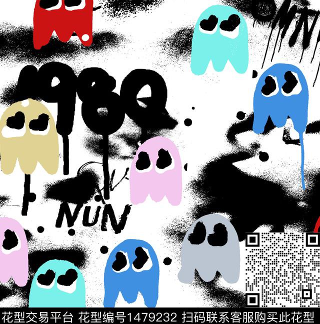 大牌风趣味搞怪传统印花华亿平台下载（图片编号: 1479232） - 瓦栏（Walan）