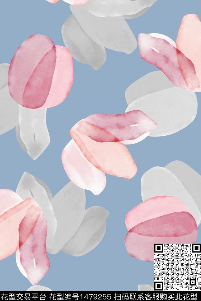 清爽底花卉花卉小清新数码印花华亿平台下载（图片编号: 1479255） - 瓦栏（Walan）