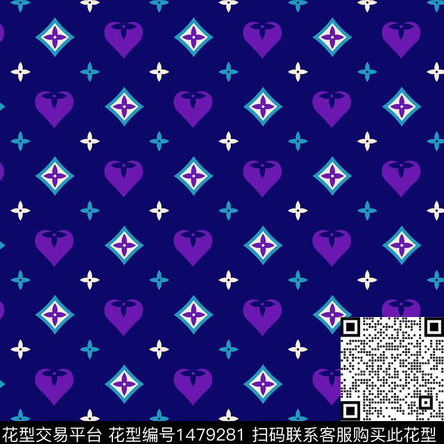 几何大牌风传统印花华亿平台下载（图片编号: 1479281） - 瓦栏（Walan）