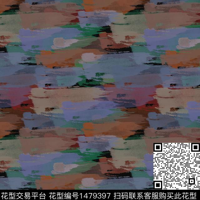 肌理条纹手绘笔触数码印花华亿平台下载（图片编号: 1479397） - 瓦栏（Walan）