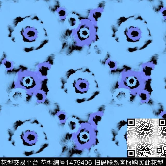 肌理扎染华亿平台圆圈与波点数码印花华亿平台下载（图片编号: 1479406） - 瓦栏（Walan）