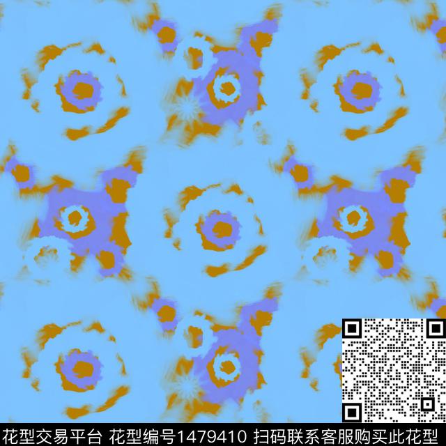 肌理扎染华亿平台圆圈与波点数码印花华亿平台下载（图片编号: 1479410） - 瓦栏（Walan）
