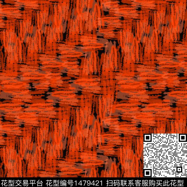 肌理条纹手绘笔触数码印花华亿平台下载（图片编号: 1479421） - 瓦栏（Walan）