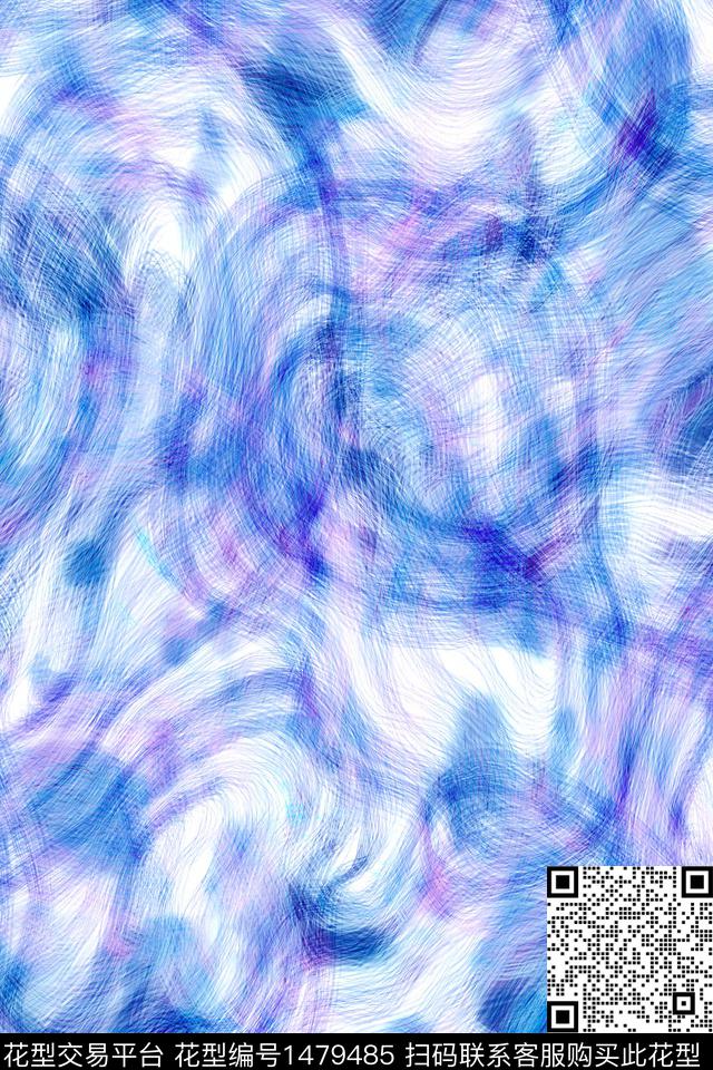 肌理抽象真丝数码印花华亿平台下载（图片编号: 1479485） - 瓦栏（Walan）