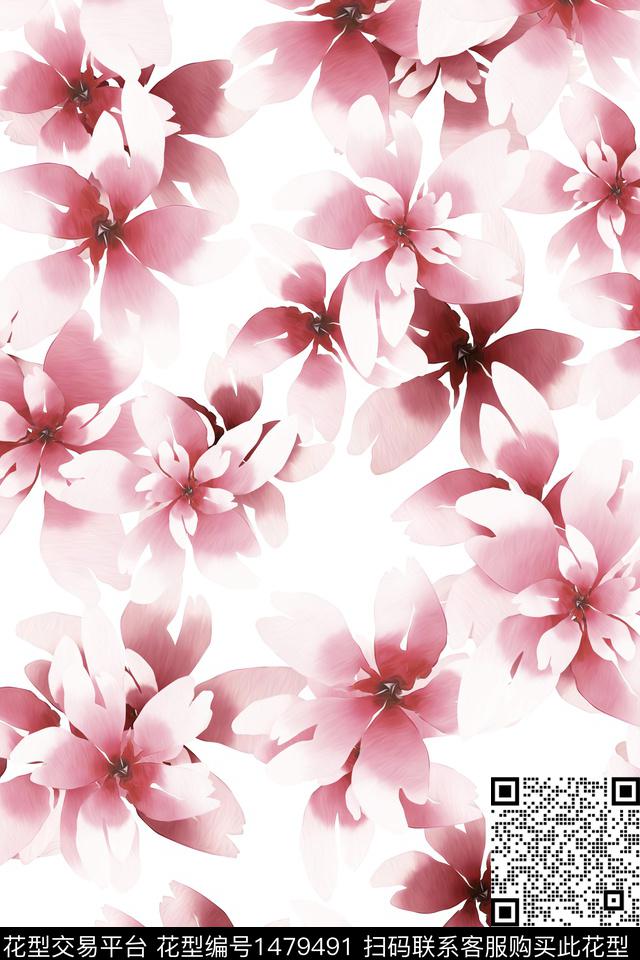 花卉小清新小碎花数码印花华亿平台下载（图片编号: 1479491） - 瓦栏（Walan）