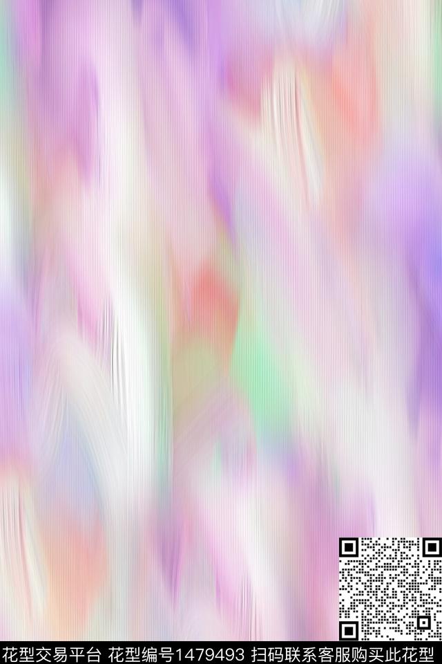 肌理抽象花卉大牌风数码印花华亿平台下载（图片编号: 1479493） - 瓦栏（Walan）