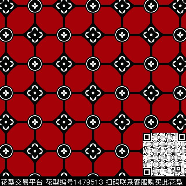 几何大牌风小碎花传统印花华亿平台下载（图片编号: 1479513） - 瓦栏（Walan）