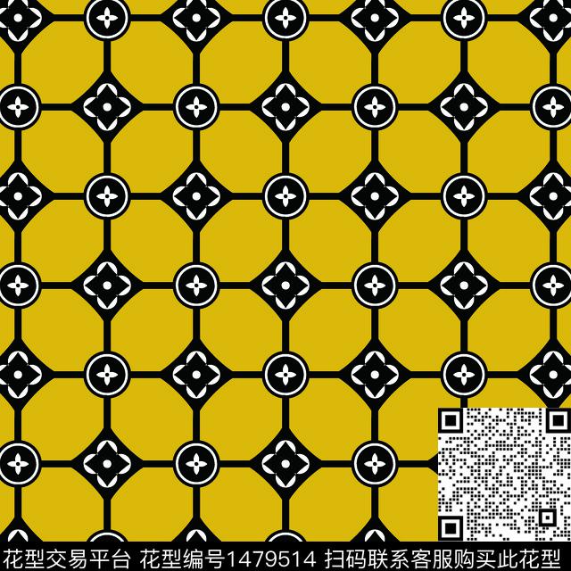 几何大牌风小碎花传统印花华亿平台下载（图片编号: 1479514） - 瓦栏（Walan）