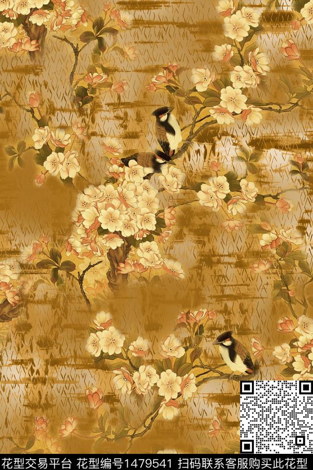 民族风香云纱中国风数码印花华亿平台下载（图片编号: 1479541） - 瓦栏（Walan）