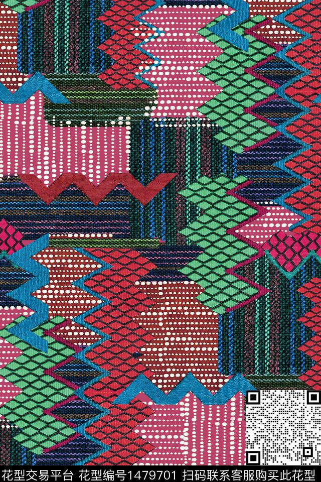 格子女装条纹数码印花华亿平台下载（图片编号: 1479701） - 瓦栏（Walan）