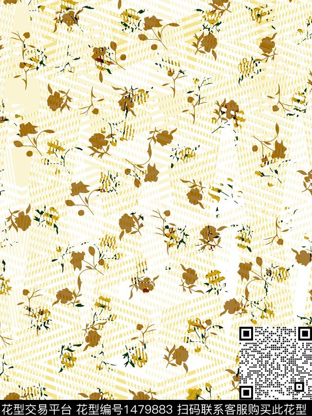 连衣裙女装花卉传统印花华亿平台下载（图片编号: 1479883） - 瓦栏（Walan）