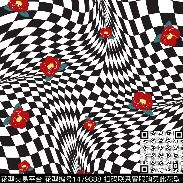 绿植树叶几何年轻女性传统印花华亿平台下载（图片编号: 1479888） - 瓦栏（Walan）