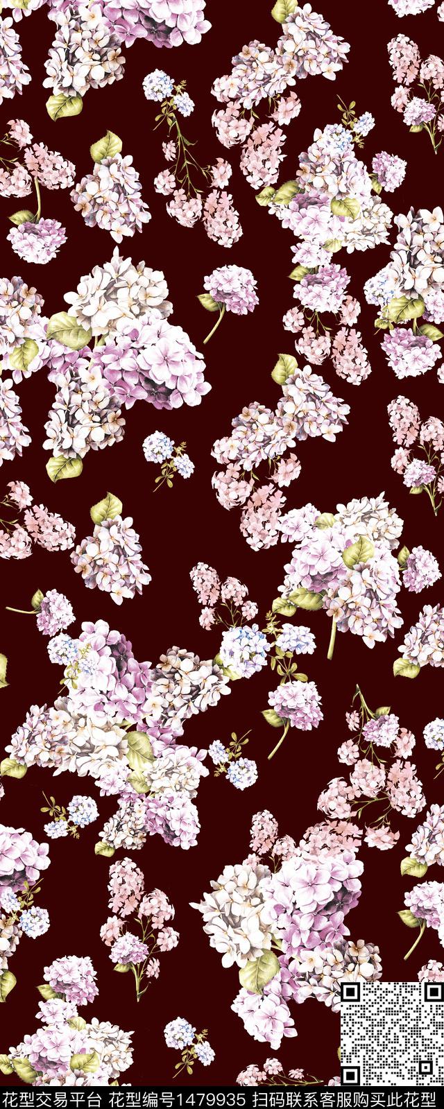 数码华亿平台花卉大牌风数码印花华亿平台下载（图片编号: 1479935） - 瓦栏（Walan）