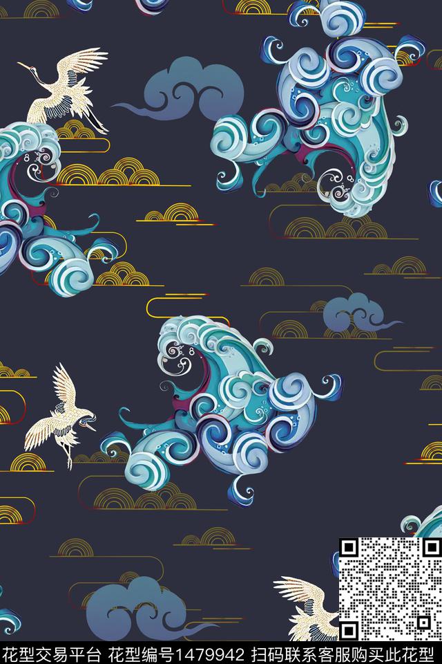 香云纱真丝中国风数码印花华亿平台下载（图片编号: 1479942） - 瓦栏（Walan）