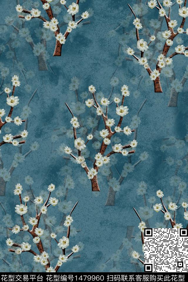 抽象简约意境数码印花华亿平台下载（图片编号: 1479960） - 瓦栏（Walan）