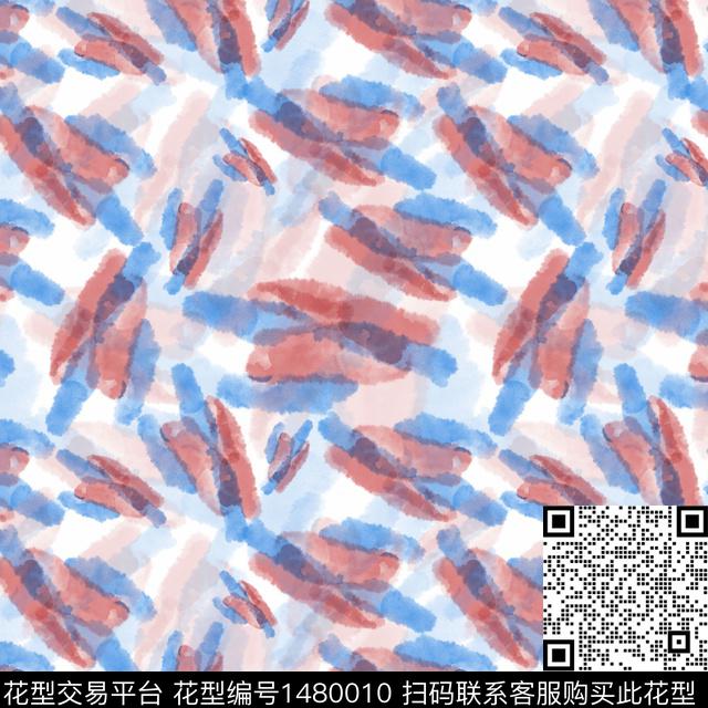 肌理条纹手绘笔触数码印花华亿平台下载（图片编号: 1480010） - 瓦栏（Walan）