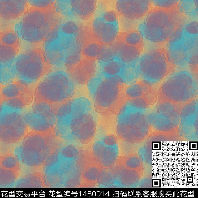 肌理手绘笔触圆形数码印花华亿平台下载（图片编号: 1480014） - 瓦栏（Walan）