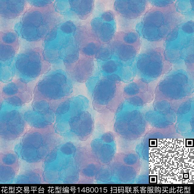 肌理手绘笔触圆形数码印花华亿平台下载（图片编号: 1480015） - 瓦栏（Walan）