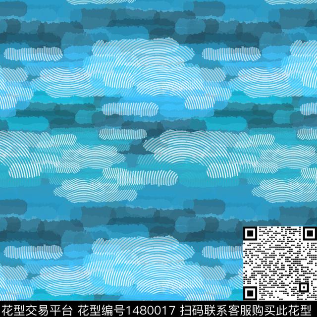 肌理条纹手绘笔触数码印花华亿平台下载（图片编号: 1480017） - 瓦栏（Walan）