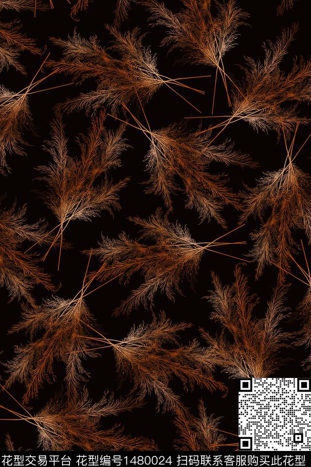 线条大牌风抽象数码印花华亿平台下载（图片编号: 1480024） - 瓦栏（Walan）