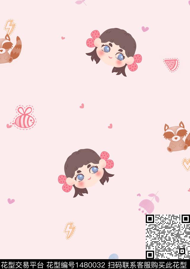 卡通人物动物花卉童装传统印花华亿平台下载（图片编号: 1480032） - 瓦栏（Walan）