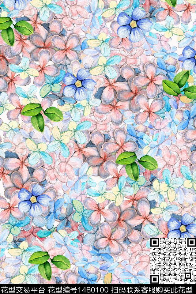 绿植树叶春夏华亿平台小清新数码印花华亿平台下载（图片编号: 1480100） - 瓦栏（Walan）