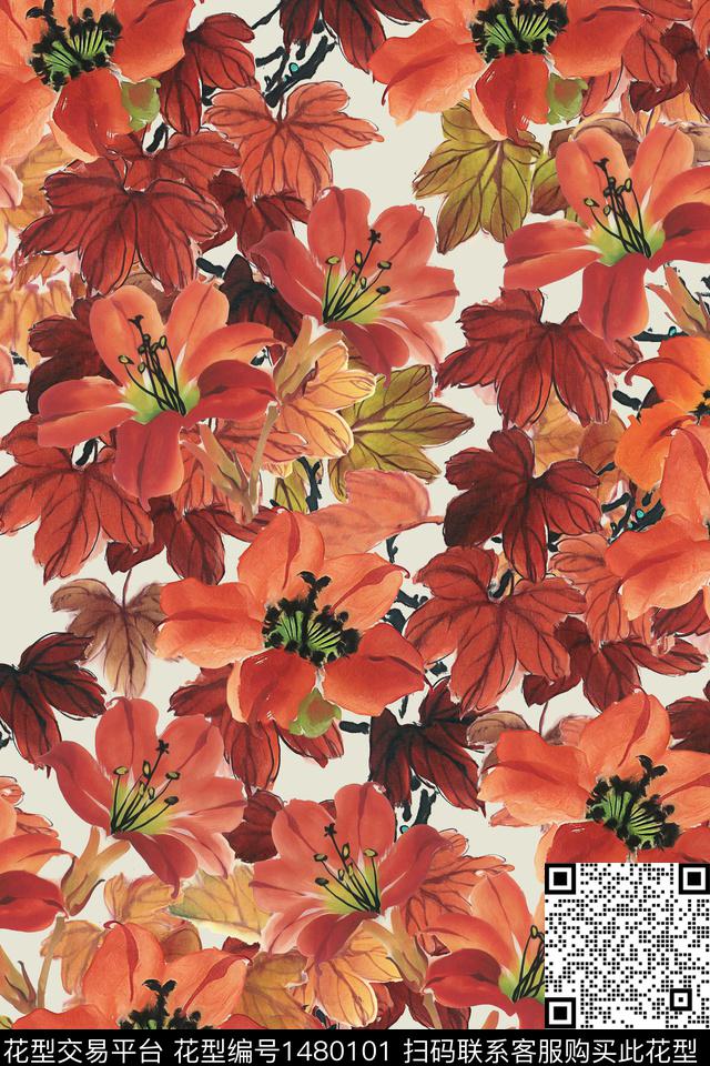 中国风数码印花华亿平台下载（图片编号: 1480101） - 瓦栏（Walan）