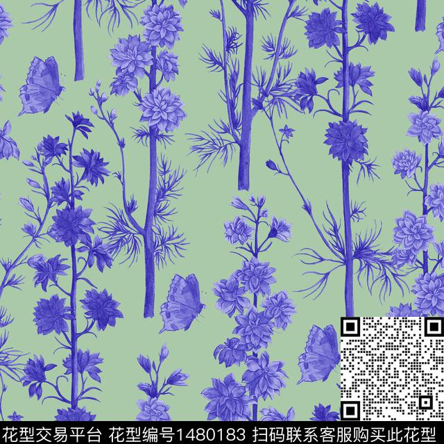 复古小碎花清新风数码印花华亿平台下载（图片编号: 1480183） - 瓦栏（Walan）