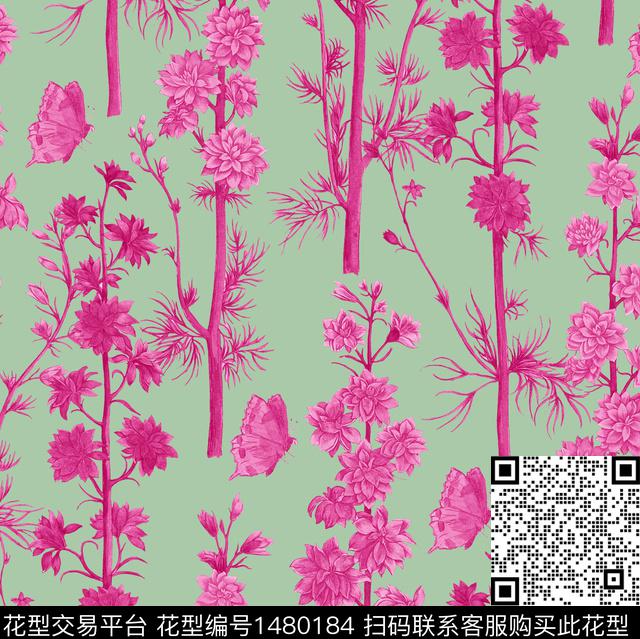 复古小碎花清新风数码印花华亿平台下载（图片编号: 1480184） - 瓦栏（Walan）