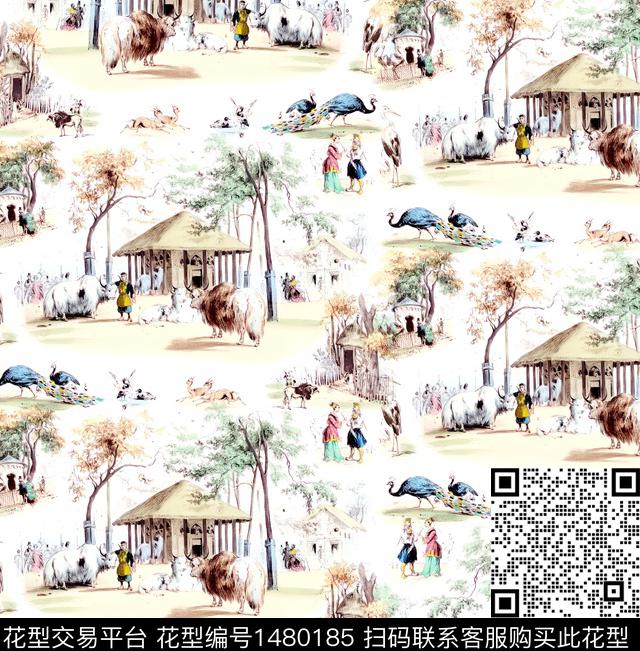 复古小碎花清新风数码印花华亿平台下载（图片编号: 1480185） - 瓦栏（Walan）