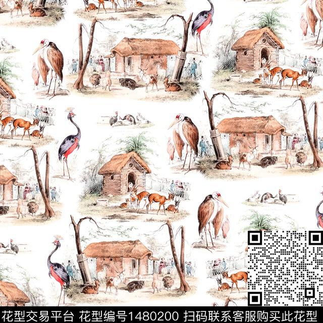 复古小碎花清新风数码印花华亿平台下载（图片编号: 1480200） - 瓦栏（Walan）