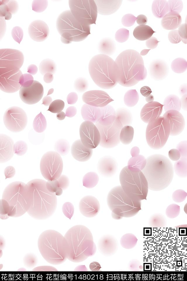 几何花卉大牌风抽象数码印花华亿平台下载（图片编号: 1480218） - 瓦栏（Walan）