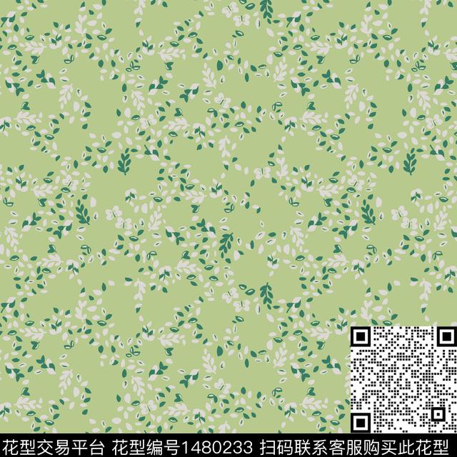 绿植树叶大牌风年轻女性传统印花华亿平台下载（图片编号: 1480233） - 瓦栏（Walan）