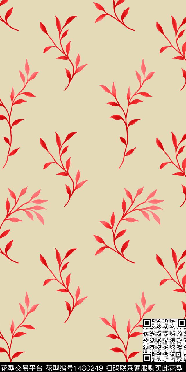 水彩花卉清爽底小碎花传统印花华亿平台下载（图片编号: 1480249） - 瓦栏（Walan）