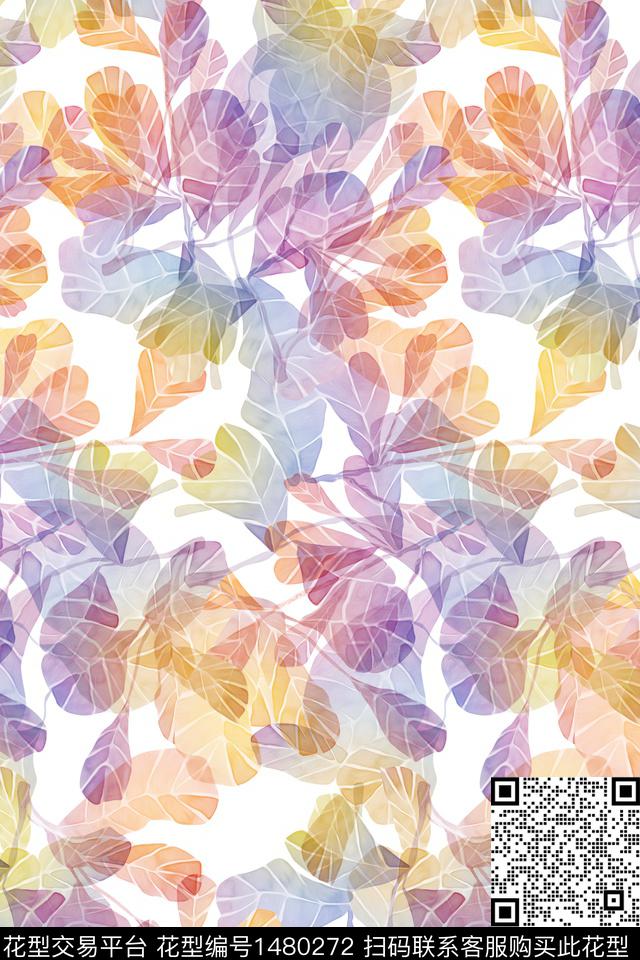 肌理抽象花卉花卉数码印花华亿平台下载（图片编号: 1480272） - 瓦栏（Walan）