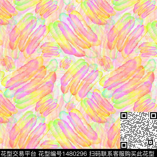 肌理手绘条纹数码印花华亿平台下载（图片编号: 1480296） - 瓦栏（Walan）