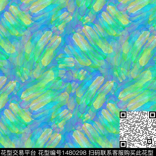 肌理手绘条纹数码印花华亿平台下载（图片编号: 1480298） - 瓦栏（Walan）