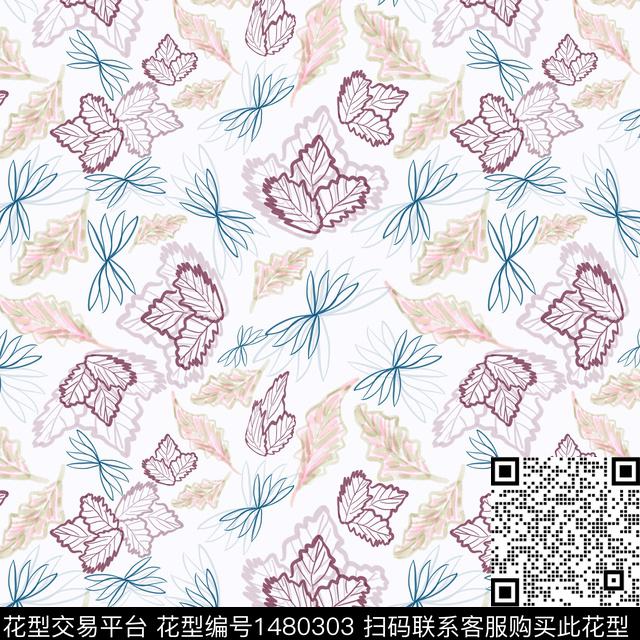 花卉手绘小碎花传统印花华亿平台下载（图片编号: 1480303） - 瓦栏（Walan）