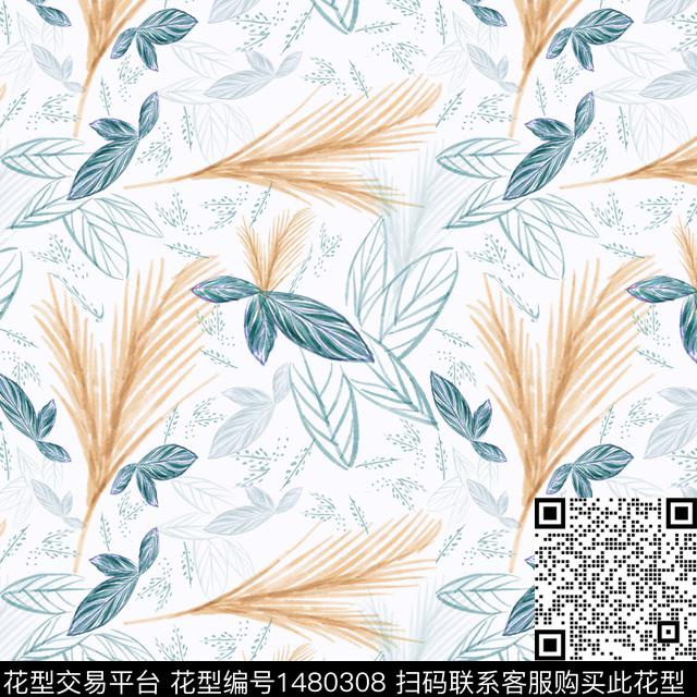 花卉手绘小碎花传统印花华亿平台下载（图片编号: 1480308） - 瓦栏（Walan）