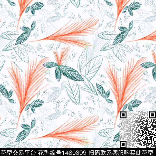 花卉手绘小碎花传统印花华亿平台下载（图片编号: 1480309） - 瓦栏（Walan）