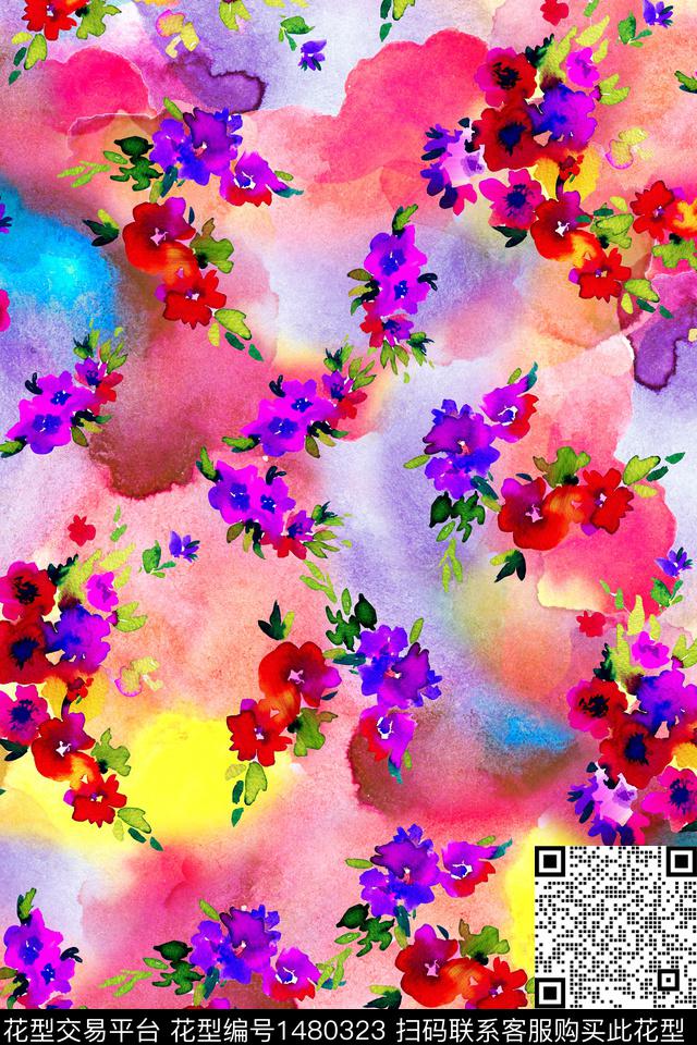 肌理小清新小碎花数码印花华亿平台下载（图片编号: 1480323） - 瓦栏（Walan）