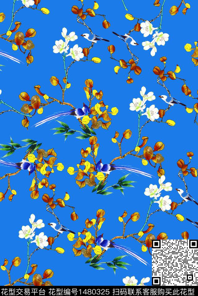 女装花卉真丝数码印花华亿平台下载（图片编号: 1480325） - 瓦栏（Walan）