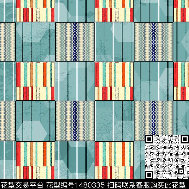 几何线条数码华亿平台数码印花华亿平台下载（图片编号: 1480335） - 瓦栏（Walan）