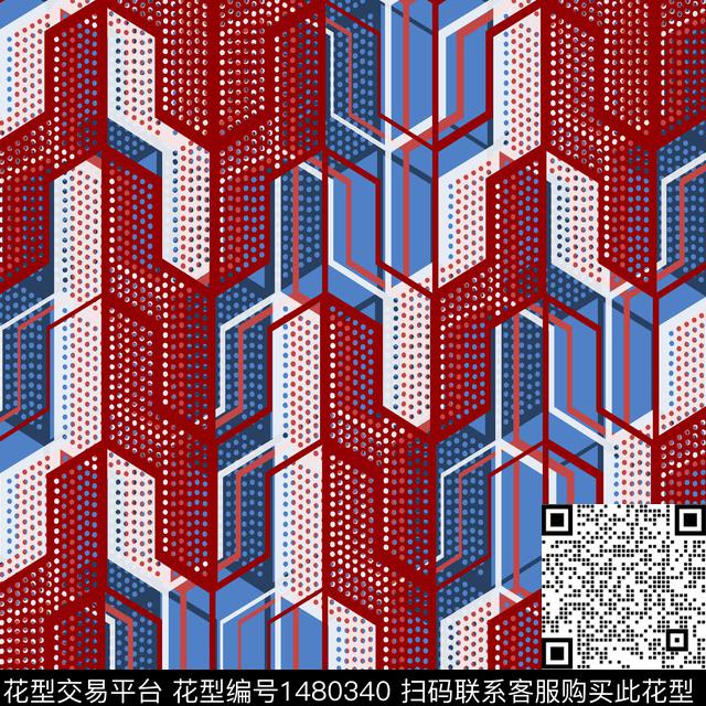 几何线条数码华亿平台数码印花华亿平台下载（图片编号: 1480340） - 瓦栏（Walan）