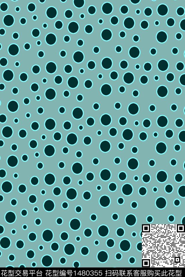 几何女装波点数码印花华亿平台下载（图片编号: 1480355） - 瓦栏（Walan）