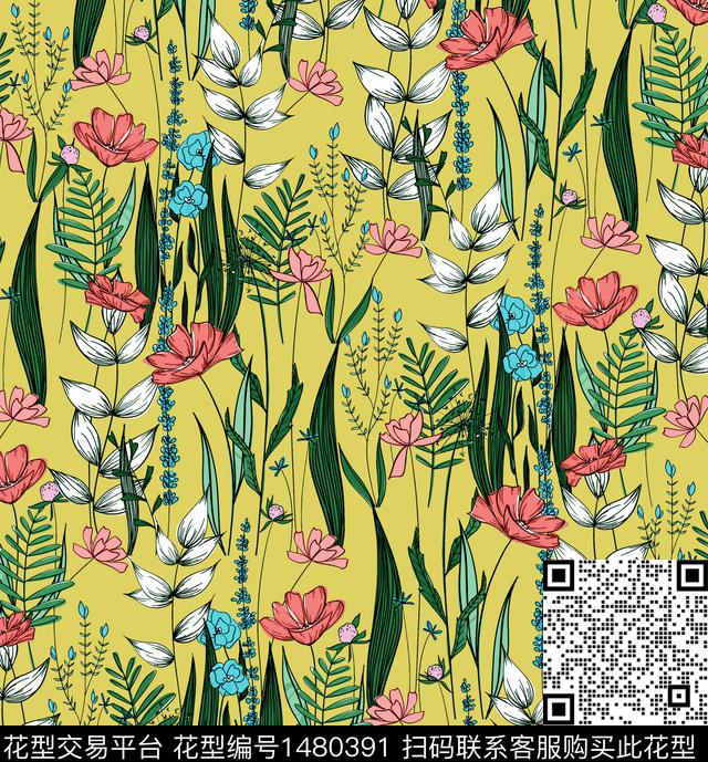 小碎花审数码印花华亿平台下载（图片编号: 1480391） - 瓦栏（Walan）