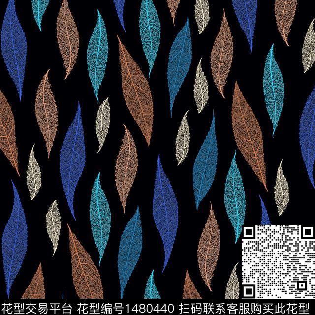 绿植树叶春夏华亿平台叶脉数码印花华亿平台下载（图片编号: 1480440） - 瓦栏（Walan）