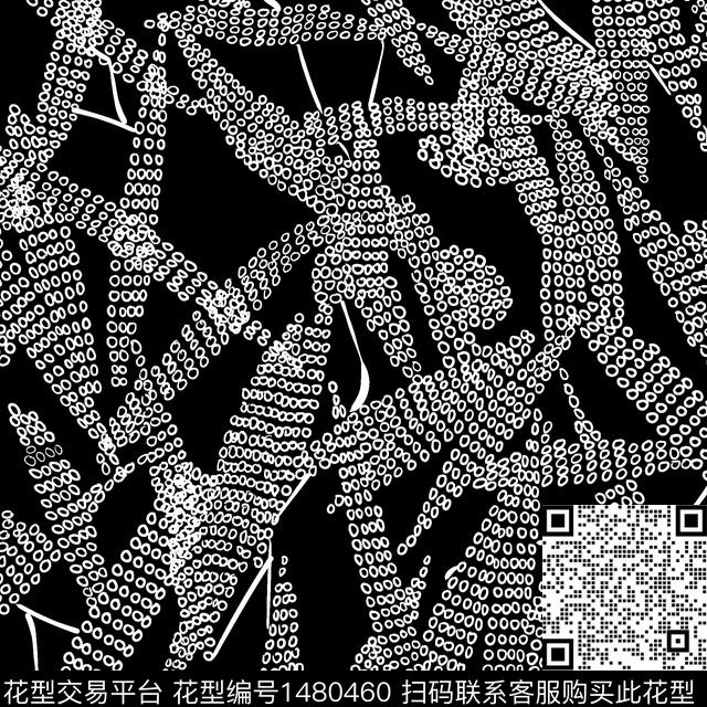 几何民族风单色数码印花华亿平台下载（图片编号: 1480460） - 瓦栏（Walan）