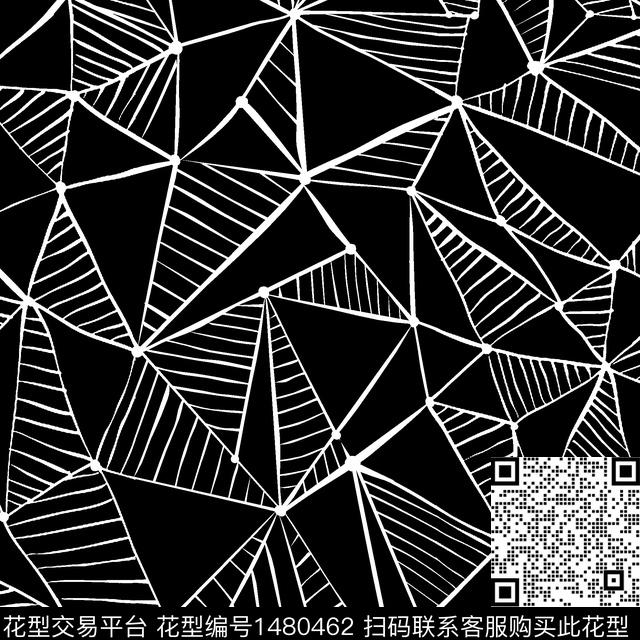 几何民族风单色数码印花华亿平台下载（图片编号: 1480462） - 瓦栏（Walan）