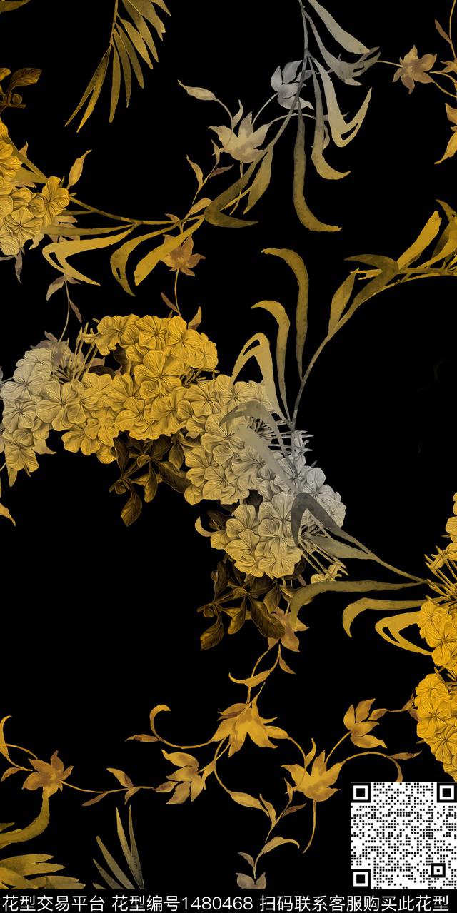 大牌风老年花数码印花华亿平台下载（图片编号: 1480468） - 瓦栏（Walan）